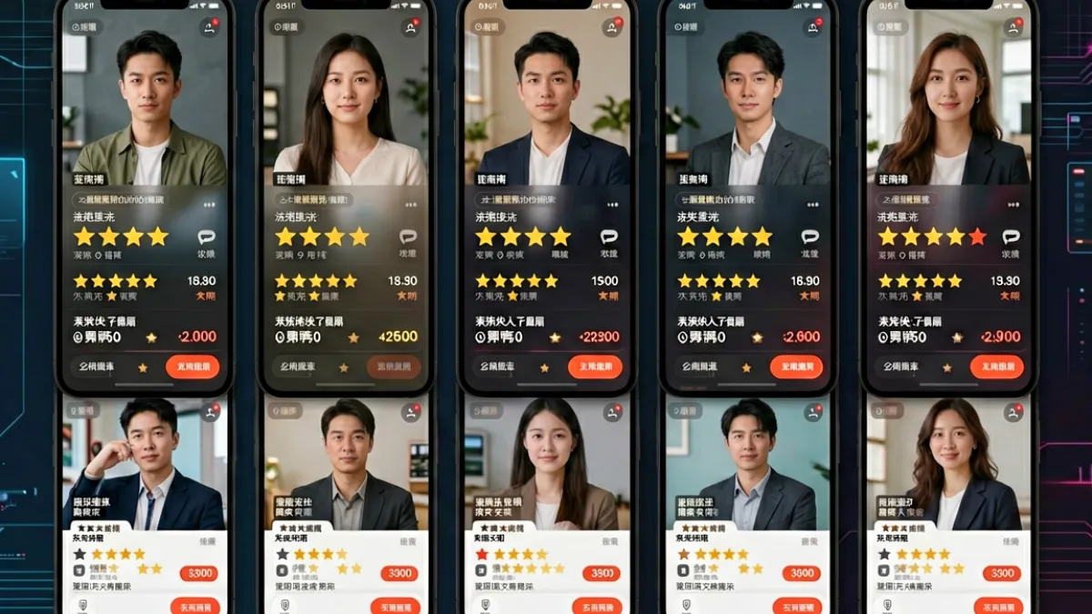 六大视频平台羞羞视频内容对比示意图，展示不同平台界面与评分维度排列